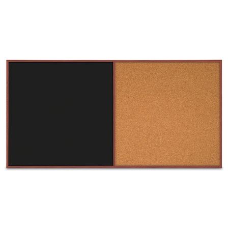 United Visual Products Enclosed Corkboard, 1 Door, 72"x48", 4" Fra, UV3419-SATIN-AMETHY UV3419-SATIN-AMETHY